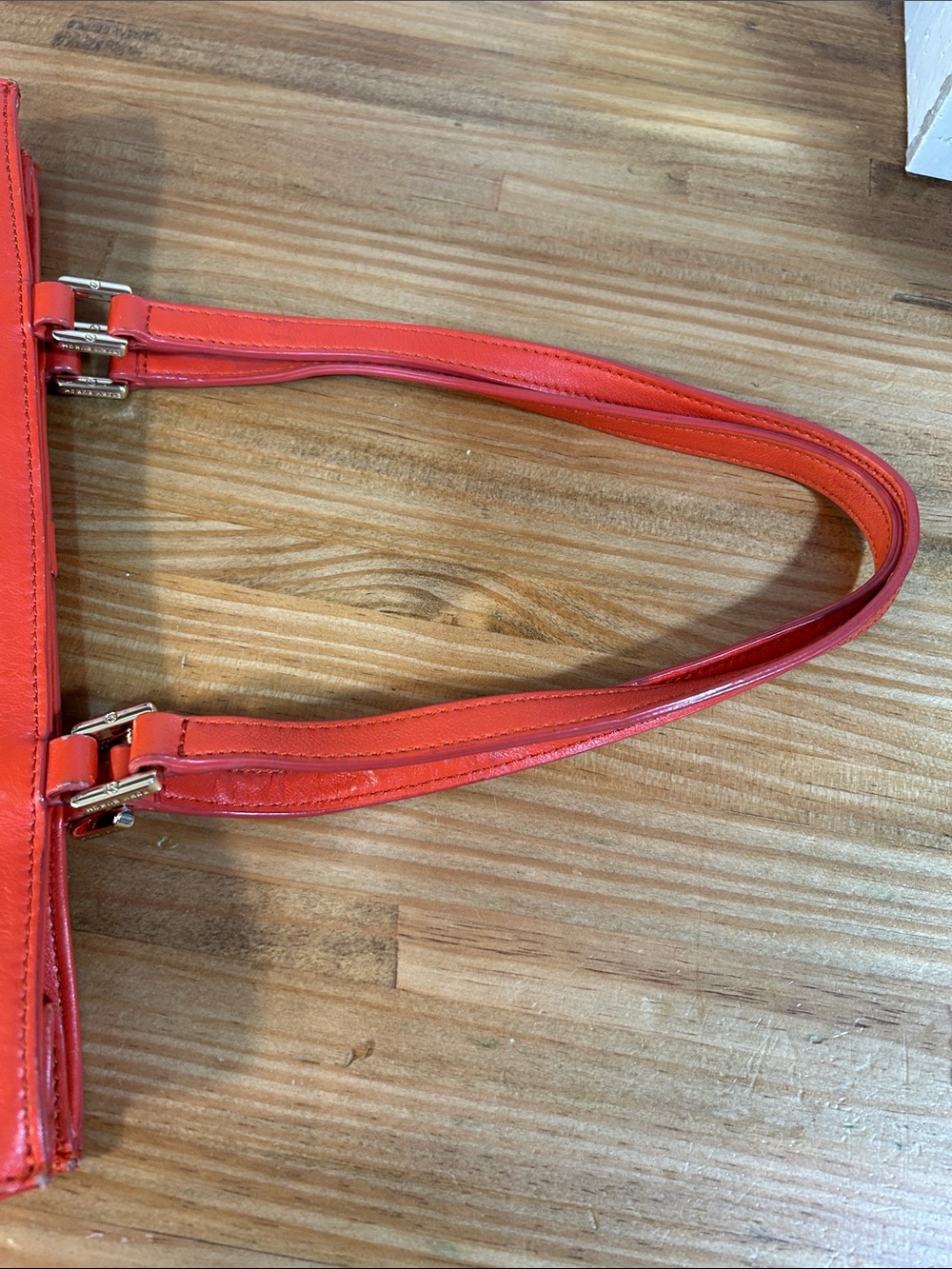 Tory Burch Women’s Orange Leather Tote with Signature Logo - Picture 4 of 16